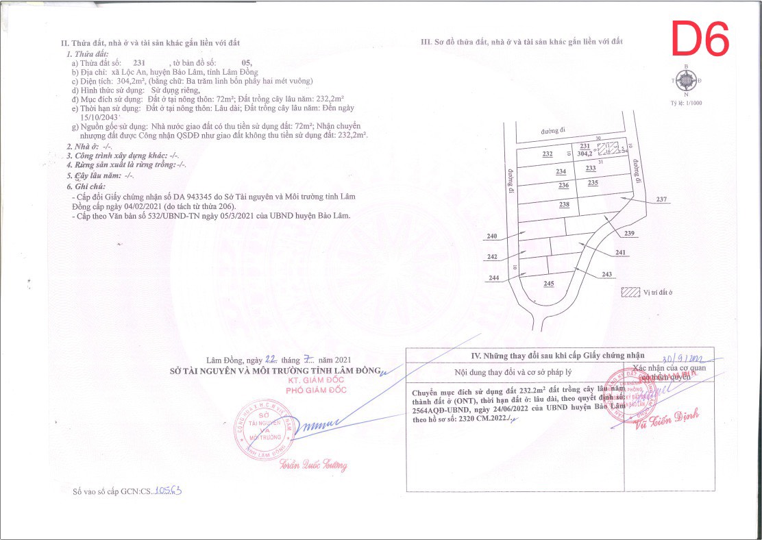 Lô Góc A06 - Biệt Thự Lộc An 304m2 giá ngộp bank từ 3 tỷ 040 triệu cắt lỗ còn 1 tỷ 650 triệu